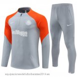 Nuevo Conjunto Completo Sudadera Entrenamiento Inter Milan 23/24 Gris Naranja Baratas