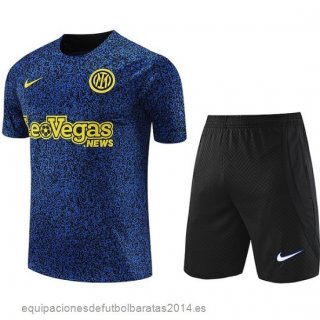 Nuevo Entrenamiento Conjunto Completo Inter Milan 23/24 Azul Amarillo Negro Baratas