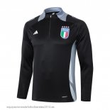 Nuevo Sudadera Entrenamiento Italia 2024 Negro Gris Baratas