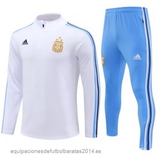 Nuevo Conjunto Completo Sudadera Entrenamiento Argentina 2023 Blanco Azul Baratas