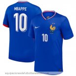 Nuevo NO.10 Mbappe Tailandia 1ª Camiseta Francia 2024 Azul Baratas