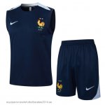 Nuevo Entrenamiento Sin Mangas Conjunto Completo Francia 2024 Azul Marino Baratas Nuevo Entrenamiento Sin Mangas Conjunto Completo Francia 2024 Azul Marino Baratas