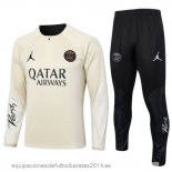 Nuevo Conjunto Completo Sudadera Jugadores Entrenamiento Paris Saint Germain 23/24 Amarillo Negro Baratas