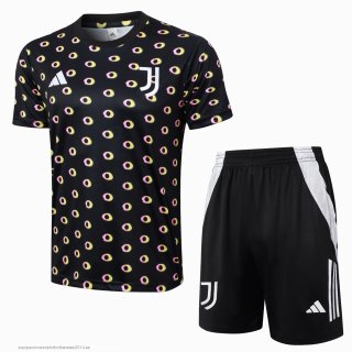 Nuevo Entrenamiento Conjunto Completo Juventus 24/25 Negro Blanco Baratas