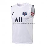 Nuevo Entrenamiento Sin Mangas Paris Saint Germain 21/22 Blanco Rojo Baratas