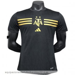 Nuevo Especial Jugadores Camiseta Argentina 2024 Negro Amarillo Baratas