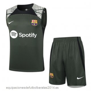 Nuevo Entrenamiento Sin Mangas Conjunto Completo Barcelona 23/24 Verde Baratas