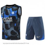 Nuevo Entrenamiento Sin Mangas Conjunto Completo Inter Milan 24/25 Azul Gris Baratas