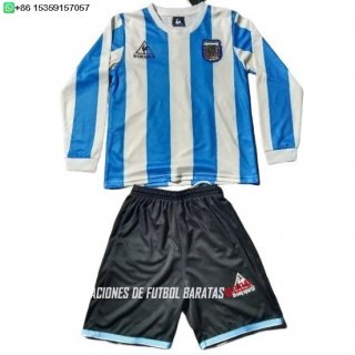 Nuevo 1ª Conjunto De Niños Argentina Manga Larga Retro 1986 Baratas