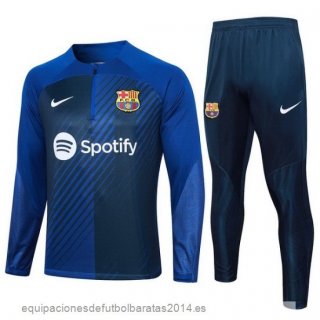 Nuevo Conjunto Completo Sudadera Entrenamiento Barcelona 23/24 Azul Marino Baratas