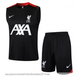 Nuevo Entrenamiento Sin Mangas Conjunto Completo Liverpool 24/25 Negro Blanco Rojo Baratas