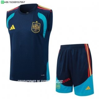 Nuevo Entrenamiento Sin Mangas Conjunto Completo España 2026 Azul Baratas