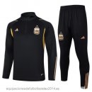 Nuevo Conjunto Completo Sudadera Entrenamiento Niños Argentina 2023 Negro II Amarillo Baratas