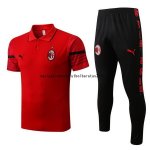 Nuevo Conjunto Completo Polo AC Milan 22/23 Rojo Negro Baratas Nuevo Conjunto Completo Polo AC Milan 22/23 Rojo Negro Baratas