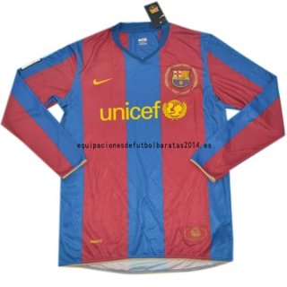 Nuevo Camiseta 1ª Liga Manga Larga Barcelona Retro 2007/2008 Baratas