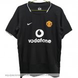 Nuevo 2ª Camiseta Manchester United Retro 2003 2005 Negro Baratas