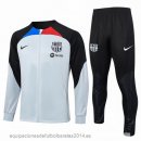 Nuevo Conjunto Completo Ropa Deportiva Con Cremallera Larga Niños Barcelona 23/24 Gris Negro Baratas