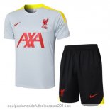 Nuevo Entrenamiento Conjunto Completo Liverpool 24/25 Gris Amarillo Negro Baratas