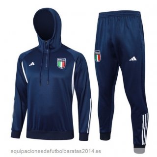 Nuevo Conjunto Completo Chaqueta Con Capucha Italia 2023 Azul Marino Blanco Baratas