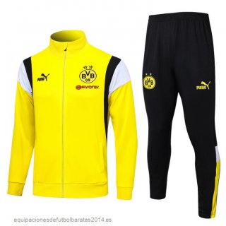 Nuevo Conjunto Completo Ropa Deportiva Con Cremallera Larga Borussia Dortmund 23/24 Amarillo Blanco Negro Baratas