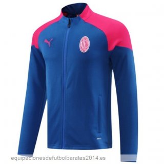 Nuevo Ropa Deportiva Con Cremallera Larga AC Milan 24/25 Azul Rosa Baratas