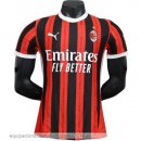 Nuevo 1ª Concepto Jugadores Camiseta AC Milan 24/25 Rojo Negro Baratas