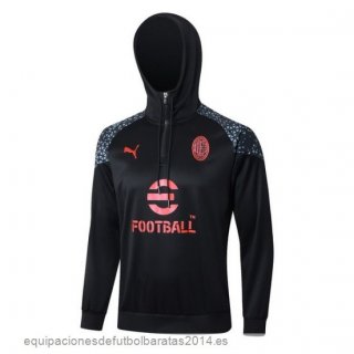 Nuevo Chaqueta Con Capucha AC Milan 23/24 Negro Rojo Baratas