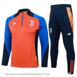 Nuevo Conjunto Completo Sudadera Entrenamiento Niños Juventus 24/25 Naranja Azul Baratas