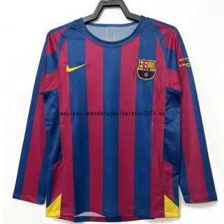 Nuevo Camiseta 1ª Liga Manga Larga Barcelona Retro 2005/2006 Baratas