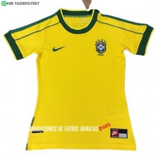 Nuevo 1ª Camiseta Mujer Brasil Retro 1998 Baratas
