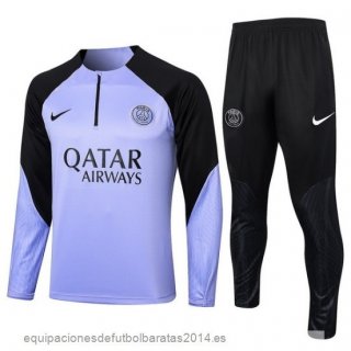 Nuevo Conjunto Completo Sudadera Entrenamiento Paris Saint Germain 23/24 Purpura Negro Baratas