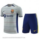 Nuevo Entrenamiento Conjunto Completo Barcelona 23/24 Gris Azul Baratas