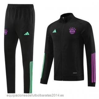 Nuevo Conjunto Completo Ropa Deportiva Con Cremallera Larga Bayern Munich 23/24 Negro I Purpura Baratas