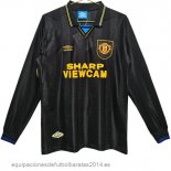 Nuevo 2ª Manga Larga Manchester United Retro 1993 1994 Negro Baratas