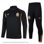 Nuevo Conjunto Completo Sudadera Entrenamiento Argentina 2023 Negro II Amarillo Baratas