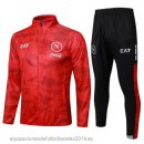 Conjunto Completo Ropa Deportiva Con Cremallera Larga Niños Napoli 24/25 Rojo Negro Baratas