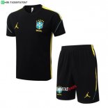 Nuevo Entrenamiento Conjunto Completo Brasil 2026 Negro Amarillo Baratas