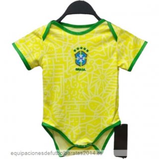 Nuevo 1ª Onesies Niños Brasil 2024 Amarillo Baratas