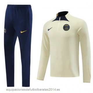 Nuevo Conjunto Completo Sudadera Entrenamiento Paris Saint Germain 23/24 Amarillo Negro Azul Baratas