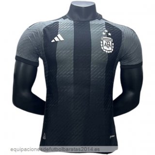 Nuevo Especial Jugadores Camiseta Argentina 2024 Negro Gris Baratas