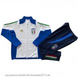 Nuevo Conjunto Completo Ropa Deportiva Con Cremallera Larga Niños Italia 2024 Blanco Azul Marino Baratas