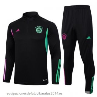 Nuevo Conjunto Completo Sudadera Entrenamiento Niños Bayern Munich 23/24 Negro Purpura Verde Baratas