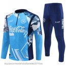 Conjunto Completo Sudadera Entrenamiento Niños Napoli 24/25 Azul Baratas