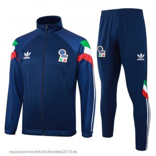 Nuevo Conjunto Completo Ropa Deportiva Con Cremallera Larga Italia 2024 Azul II Marino Baratas