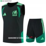 Nuevo Entrenamiento Sin Mangas Conjunto Completo México 2026 Verde Negro Baratas