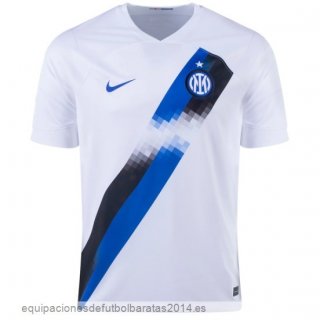 Nuevo Tailandia 2ª Camiseta Inter Milan 23/24 Blanco Azul Baratas