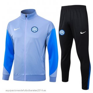 Nuevo Conjunto Completo Ropa Deportiva Con Cremallera Larga Inter Milan 24/25 Gris Azul Negro Baratas