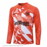 Nuevo Sudadera Entrenamiento Inter Milan 24/25 Naranja Blanco Baratas