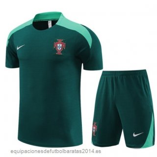 Nuevo Entrenamiento Conjunto Completo Portugal 2024 Verde Baratas