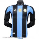 Nuevo Especial Jugadores Camiseta Argentina 2024 Azul Negro Baratas